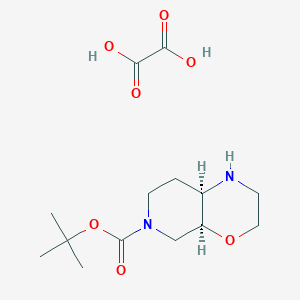 tert-butyl (4aS,8aR)-1,2,3,4a,5,7,8,8a-octahydropyrido[3,4-b][1,4]oxazine-6-carboxylate;oxalic acid