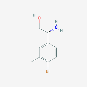 molecular formula C9H12BrNO B15238087 (R)-2-Amino-2-(4-bromo-3-methylphenyl)ethan-1-OL 