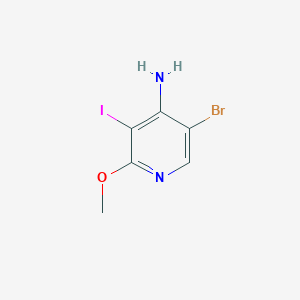 molecular formula C6H6BrIN2O B15238093 5-Bromo-3-iodo-2-methoxypyridin-4-amine 