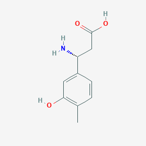 molecular formula C10H13NO3 B15238107 (3R)-3-Amino-3-(3-hydroxy-4-methylphenyl)propanoic acid 