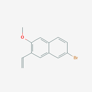 molecular formula C13H11BrO B15238110 6-Bromo-2-methoxy-3-vinylnaphthalene 