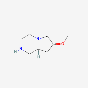 molecular formula C8H16N2O B15238120 (7S,8AR)-7-Methoxyoctahydropyrrolo[1,2-A]pyrazine 