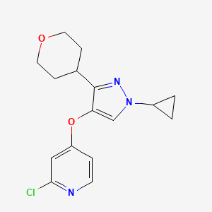 2-Chloro-4-(1-cyclopropyl-3-(tetrahydro-2H-pyran-4-YL)-1H-pyrazol-4-yloxy)pyridine