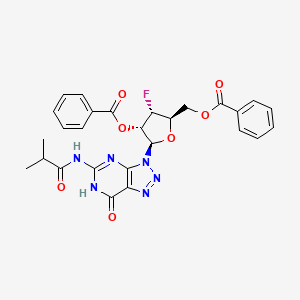 ((2R,3R,4S,5R)-4-(Benzoyloxy)-3-fluoro-5-(5-isobutyramido-7-oxo-6,7-dihydro-3H-[1,2,3]triazolo[4,5-D]pyrimidin-3-YL)tetrahydrofuran-2-YL)methyl benzoate