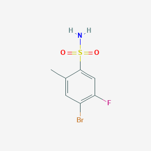 molecular formula C7H7BrFNO2S B1523815 4-溴-5-氟-2-甲基苯磺酰胺 CAS No. 1208076-61-2