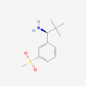 molecular formula C12H19NO2S B15238153 (1S)-1-(3-methanesulfonylphenyl)-2,2-dimethylpropan-1-amine 