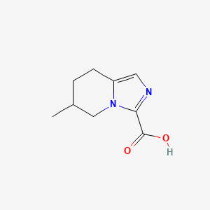 molecular formula C9H12N2O2 B15238175 6-Methyl-5,6,7,8-tetrahydroimidazo[1,5-A]pyridine-3-carboxylic acid 