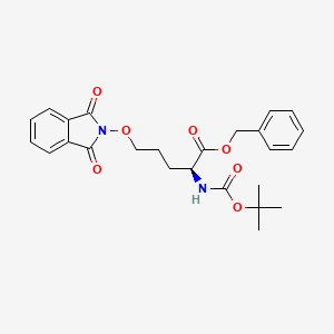 Benzyl (S)-2-((tert-butoxycarbonyl)amino)-5-((1,3-dioxoisoindolin-2-YL)oxy)pentanoate