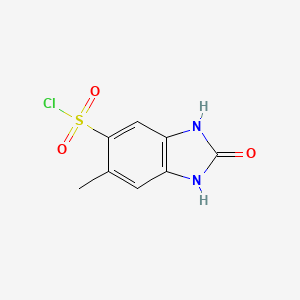 molecular formula C8H7ClN2O3S B1523819 6-Methyl-2-oxo-2,3-dihydro-1H-benzo[d]imidazol-5-sulfonylchlorid CAS No. 1023816-32-1