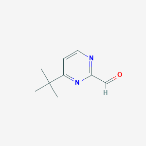 molecular formula C9H12N2O B15238191 4-(Tert-butyl)pyrimidine-2-carbaldehyde 