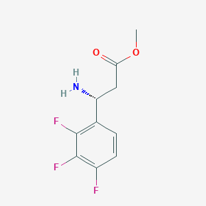 molecular formula C10H10F3NO2 B15238210 Methyl (3R)-3-amino-3-(2,3,4-trifluorophenyl)propanoate 