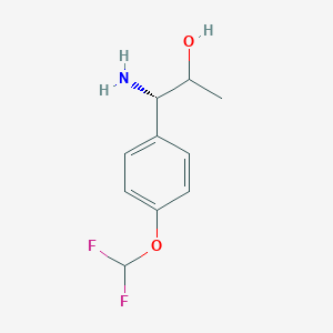 molecular formula C10H13F2NO2 B15238231 (1S)-1-Amino-1-(4-(difluoromethoxy)phenyl)propan-2-OL 