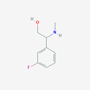 molecular formula C9H12FNO B1523824 2-(3-氟苯基)-2-(甲基氨基)乙醇 CAS No. 1183031-78-8