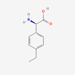 molecular formula C10H13NO2 B15238240 (2R)-2-amino-2-(4-ethylphenyl)acetic acid 