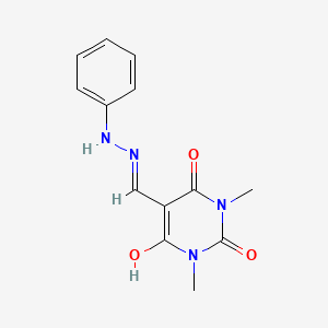 1,3-dimethyl-5-[(2-phenylhydrazino)methylene]-2,4,6(1H,3H,5H)-pyrimidinetrione