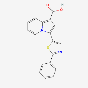 3-(2-Phenylthiazol-5-YL)indolizine-1-carboxylic acid