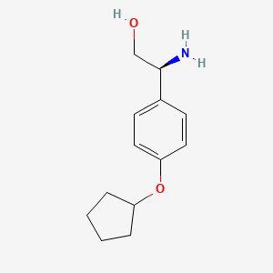 (2S)-2-Amino-2-(4-cyclopentyloxyphenyl)ethan-1-OL