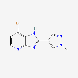 molecular formula C10H8BrN5 B15238310 7-bromo-2-(1-methyl-1H-pyrazol-4-yl)-3H-imidazo[4,5-b]pyridine CAS No. 1899832-18-8