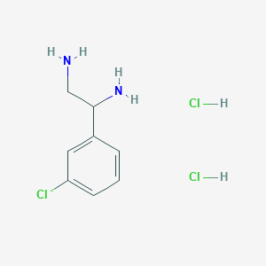 molecular formula C8H13Cl3N2 B15238334 1-(3-Chlorophenyl)ethane-1,2-diamine dihydrochloride 