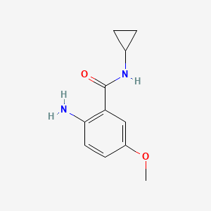 molecular formula C11H14N2O2 B1523834 2-amino-N-cyclopropyl-5-methoxybenzamide CAS No. 1183770-11-7