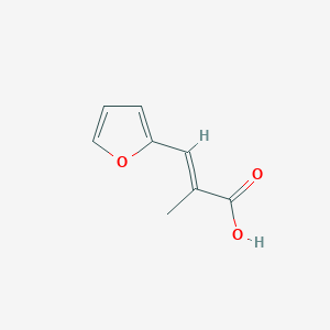 molecular formula C8H8O3 B15238353 3-(Furan-2-yl)-2-methylprop-2-enoic acid 