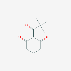 molecular formula C11H16O3 B15238361 2-(2,2-Dimethylpropanoyl)cyclohexane-1,3-dione 