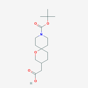 2-(9-(Tert-butoxycarbonyl)-1-oxa-9-azaspiro[5.5]undecan-3-YL)acetic acid