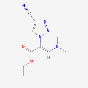 Ethyl 3-(dimethylamino)-2-(4-cyano-1H-1,2,3-triazol-1-yl)acrylate