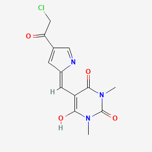 5-{[4-(2-chloroacetyl)-1H-pyrrol-2-yl]methylene}-1,3-dimethyl-2,4,6(1H,3H,5H)-pyrimidinetrione