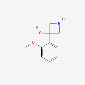 molecular formula C10H13NO2 B15238397 3-(2-Methoxyphenyl)azetidin-3-ol 