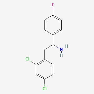 2-(2,4-Dichlorophenyl)-1-(4-fluorophenyl)ethan-1-amine