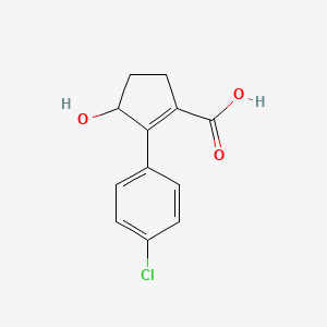 2-(4-Chlorophenyl)-3-hydroxycyclopent-1-ene-1-carboxylic acid