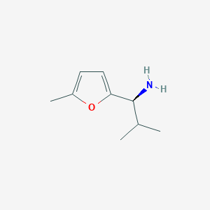 molecular formula C9H15NO B15238421 (1S)-2-Methyl-1-(5-methyl(2-furyl))propylamine 