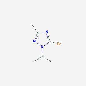 molecular formula C6H10BrN3 B15238423 5-Bromo-1-isopropyl-3-methyl-1H-1,2,4-triazole 