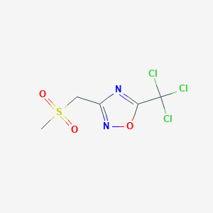 3-(Methanesulfonylmethyl)-5-(trichloromethyl)-1,2,4-oxadiazole