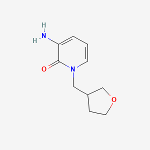 molecular formula C10H14N2O2 B15238459 3-Amino-1-(oxolan-3-ylmethyl)-1,2-dihydropyridin-2-one 