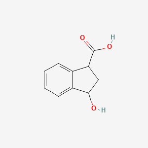 molecular formula C10H10O3 B1523848 3-hydroxy-2,3-dihydro-1H-indene-1-carboxylic acid CAS No. 201655-95-0