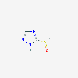 molecular formula C3H5N3OS B1523850 3-(methylsulfinyl)-1H-1,2,4-triazole CAS No. 1258639-46-1