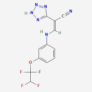 2-(2H-2,3,4,5-Tetraazolyl)-3-((3-(1,1,2,2-tetrafluoroethoxy)phenyl)amino)prop-2-enenitrile