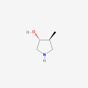 molecular formula C5H11NO B15238531 trans-4-Methylpyrrolidin-3-ol 