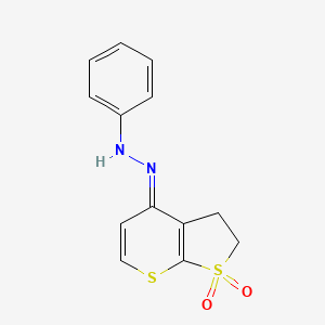 4-(2-Phenylhydrazono)-2,3-dihydro-4H-thieno[2,3-b]thiopyran 1,1-dioxide