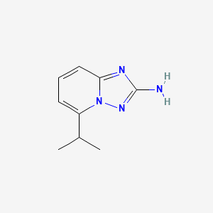 molecular formula C9H12N4 B15238544 5-Isopropyl-[1,2,4]triazolo[1,5-A]pyridin-2-amine 