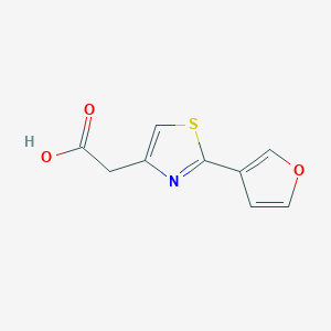 molecular formula C9H7NO3S B1523856 Acide 2-[2-(furan-3-yl)-1,3-thiazol-4-yl]acétique CAS No. 1333978-60-1