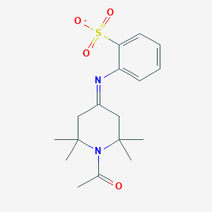 molecular formula C17H23N2O4S- B15238564 (1-Acetyl-2,2,6,6-tetramethylpiperidin-4-ylidene)aminobenzenesulfonate 