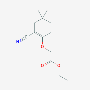 Ethyl 2-((2-cyano-4,4-dimethylcyclohex-1-EN-1-YL)oxy)acetate