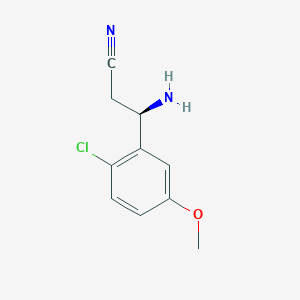 (3R)-3-Amino-3-(2-chloro-5-methoxyphenyl)propanenitrile