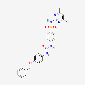 4-(3-(4-(Benzyloxy)phenyl)ureido)-N-(4,6-dimethylpyrimidin-2-yl)benzenesulfonamide