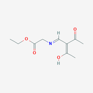 Ethyl 2-[(2-acetyl-3-oxo-1-butenyl)amino]acetate