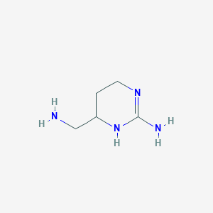 molecular formula C5H12N4 B15238621 6-(Aminomethyl)-1,4,5,6-tetrahydropyrimidin-2-amine 