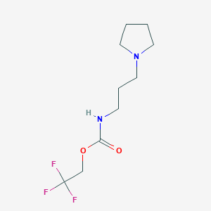 molecular formula C10H17F3N2O2 B1523865 2,2,2-trifluoroethyl N-[3-(pyrrolidin-1-yl)propyl]carbamate CAS No. 1306603-23-5